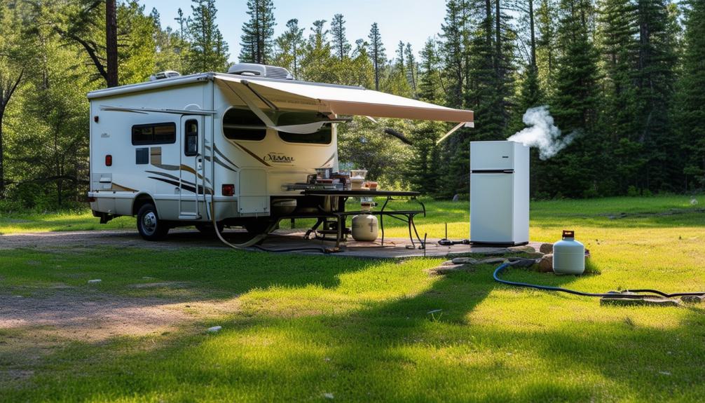 rv refrigerators typically use propane