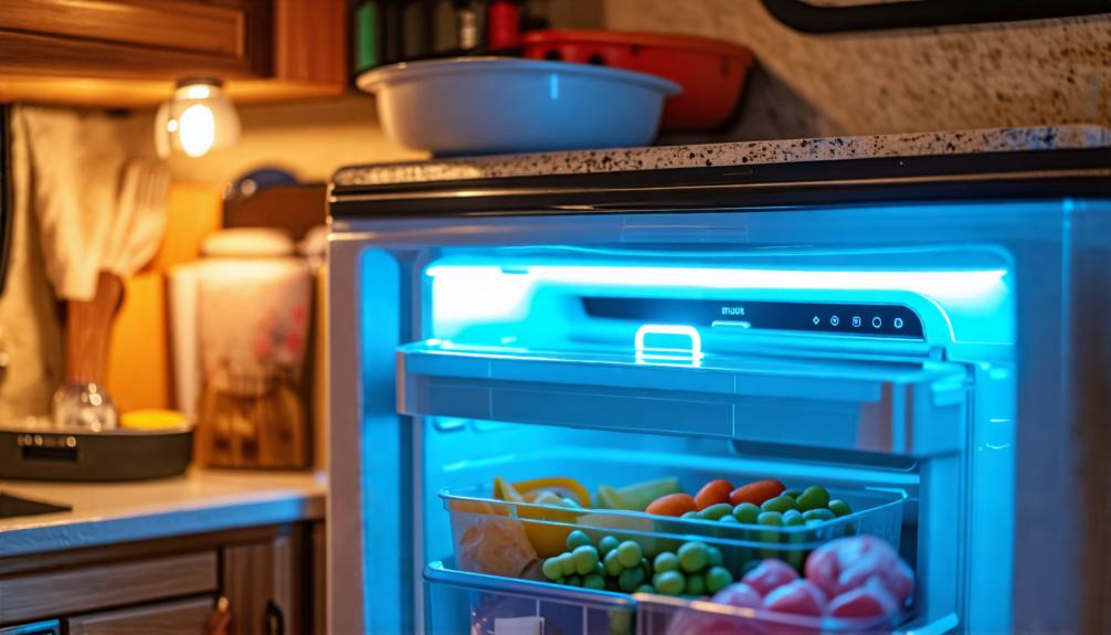 rv refrigerator check light