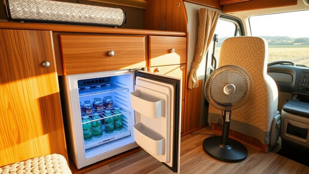 rv refrigerator fan effectiveness