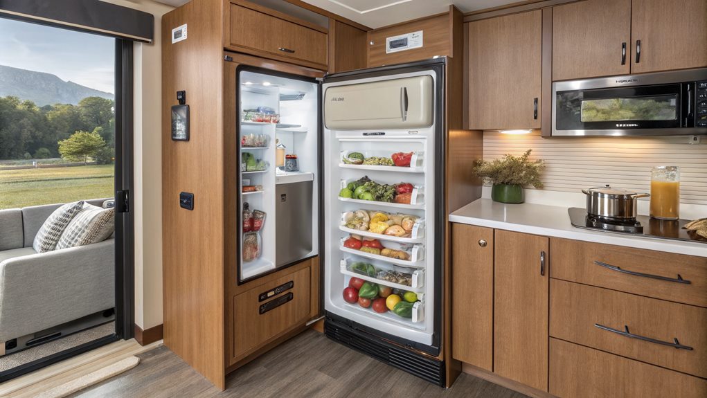 rv refrigerator weight details